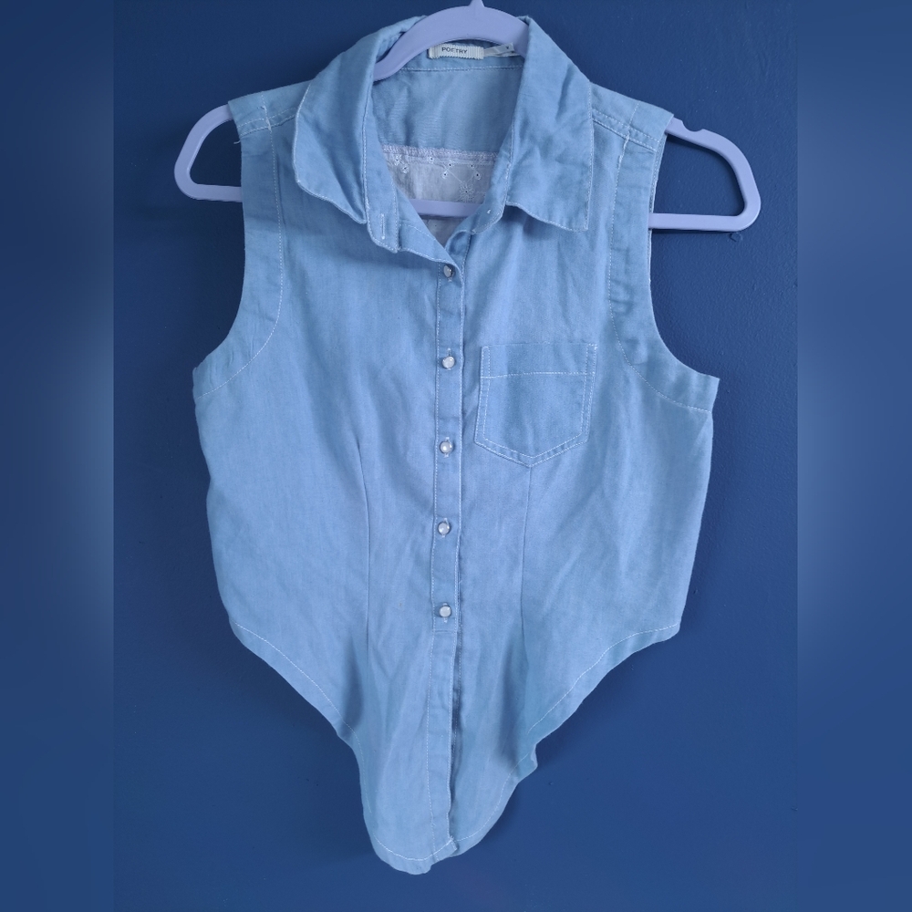 Light Blue Crop Top